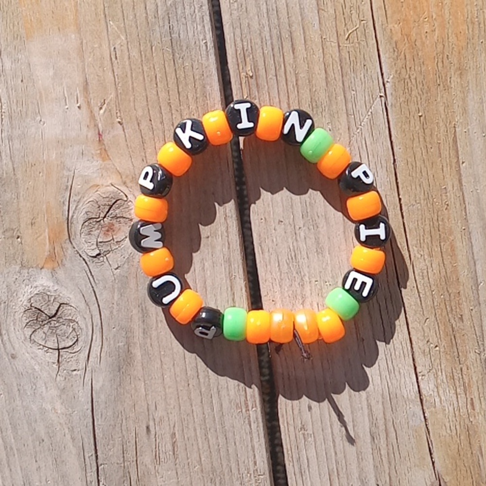 Handmade fall themed bracelet.